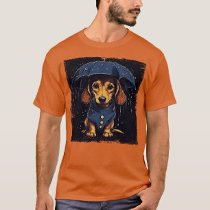 Dachshund som håller ett litet paraply t shirt