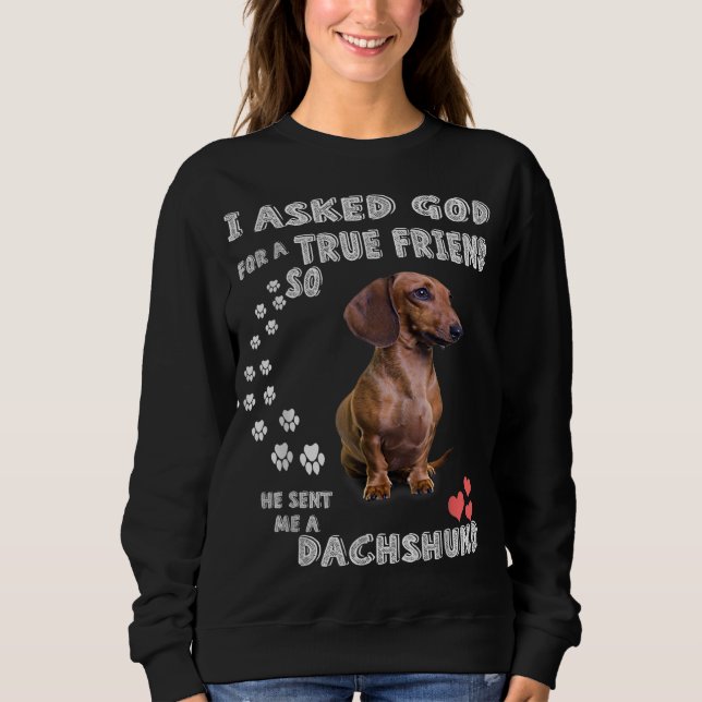 Dachshund som säger Mamma Wiener Pappa Weenie Älsk T Shirt (Framsida)