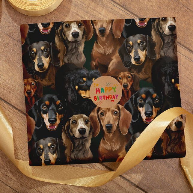 Dachshund ...sömlös mönster presentpapper (Skapare uppladdad)