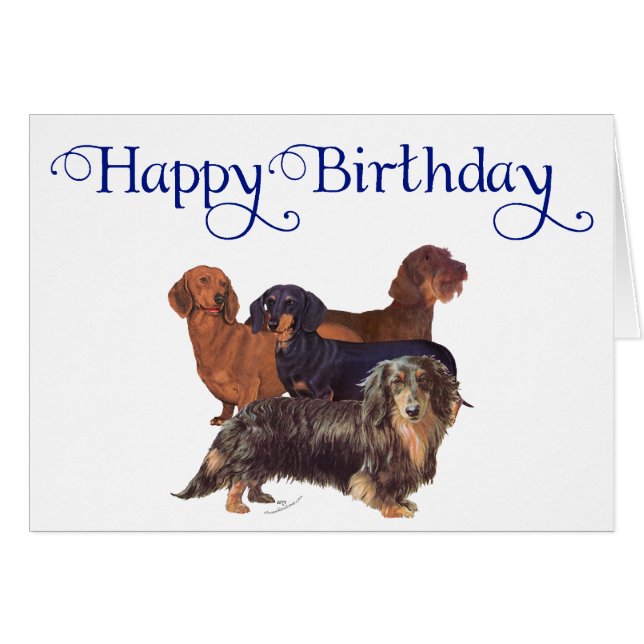 Dachshund Soreties Hälsningskort (Framsidan Horizontal)