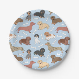 Dachshund Sort mönster