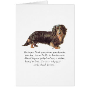 Dachshund-souvenir - hona hälsningskort