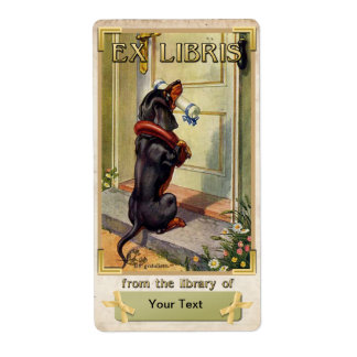 Dachshund Speciell Delivery - Bok Plate ID Fraktsedel