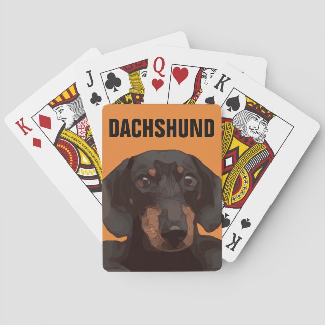 DACHSHUND SPEL KORT (Baksidan)