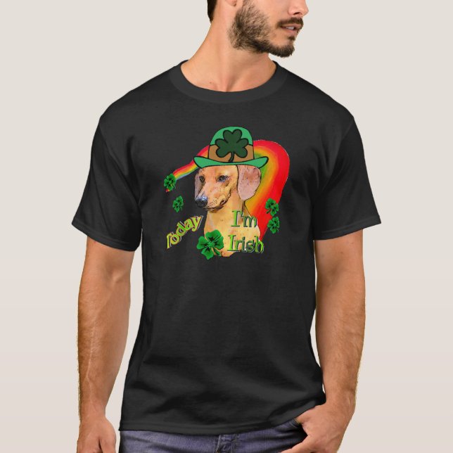 Dachshund St Patricks T-shirt (Framsida)