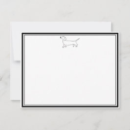 Dachshund Stationery Anteckningskort