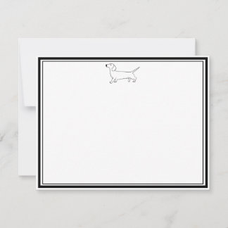 Dachshund Stationery Anteckningskort