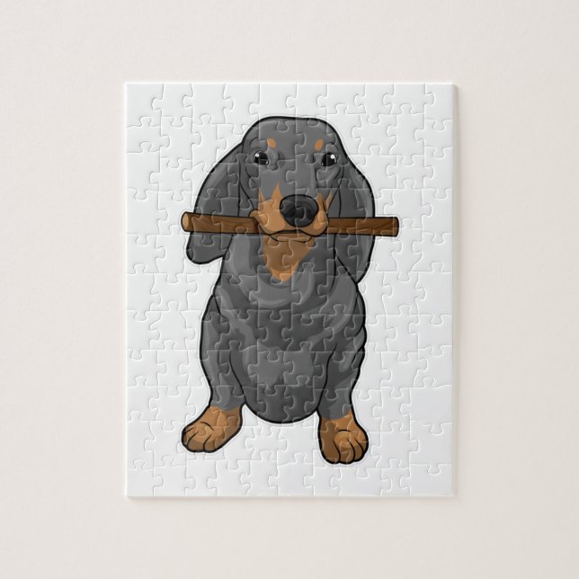 Dachshund Stick Pussel (Vertikal)