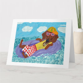 Dachshund Strand Bum Kort