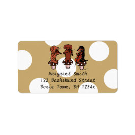 Dachshund String Trio-Adressetiketter Adressetikett