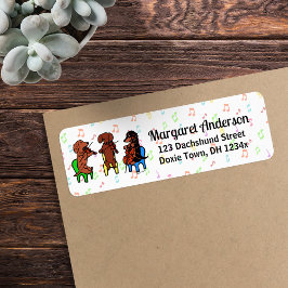 Dachshund String Trio musik noter Returadress Etikett