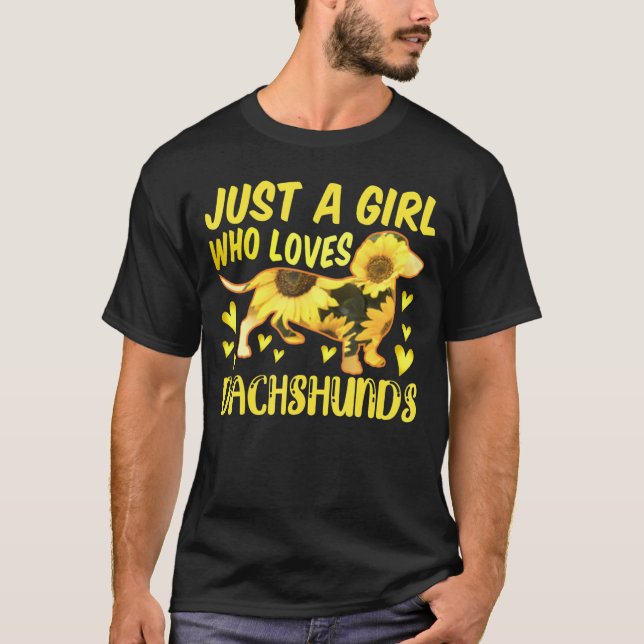 Dachshund Sunros Weenie Hund Womens T Shirt (Framsida)