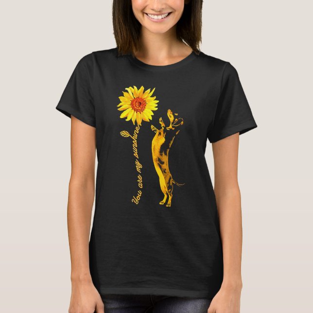 Dachshund Sunshine Funny For Man Woman T Shirt (Framsida)