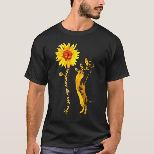 Dachshund Sunshine Funny For Man Woman T Shirt (Framsida)