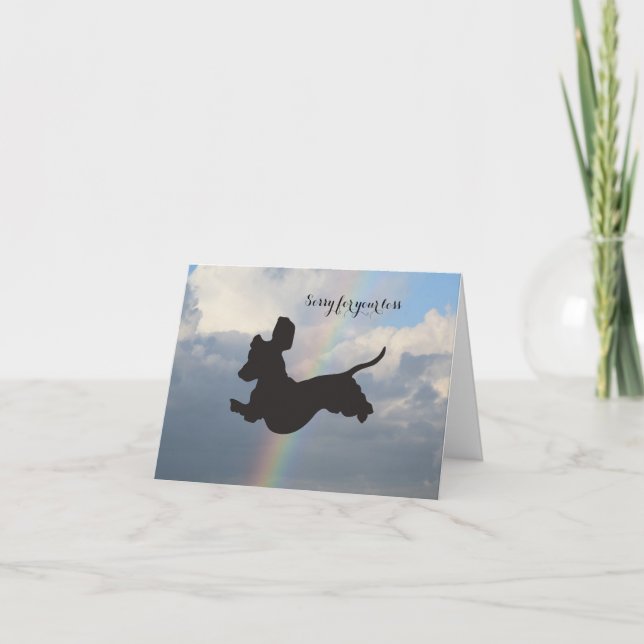 Dachshund Sympathy Card Kort (Framsida)