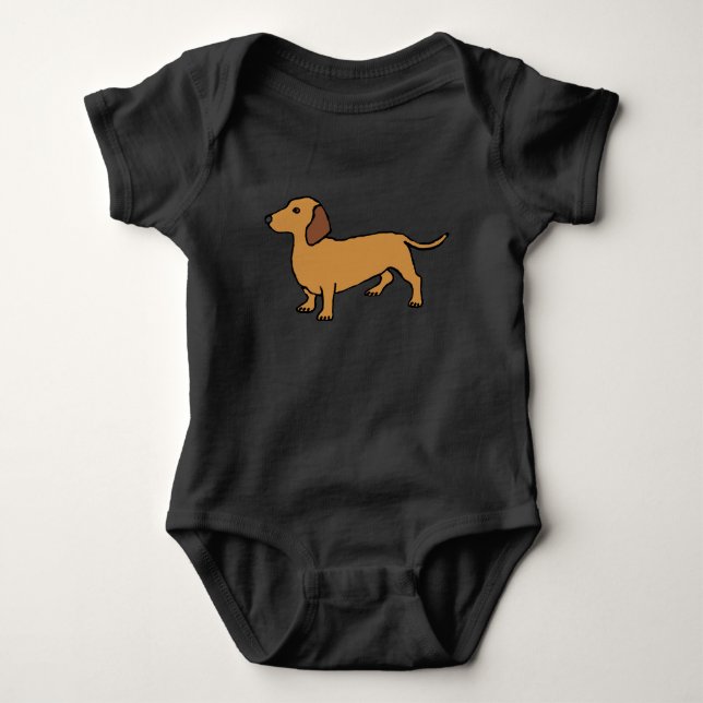 Dachshund T Shirt (Framsida)