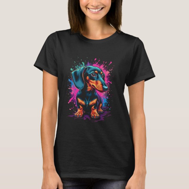 Dachshund T Shirt (Framsida)