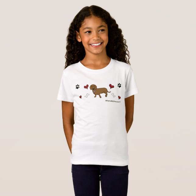 dachshund t shirt (Hel framsida)