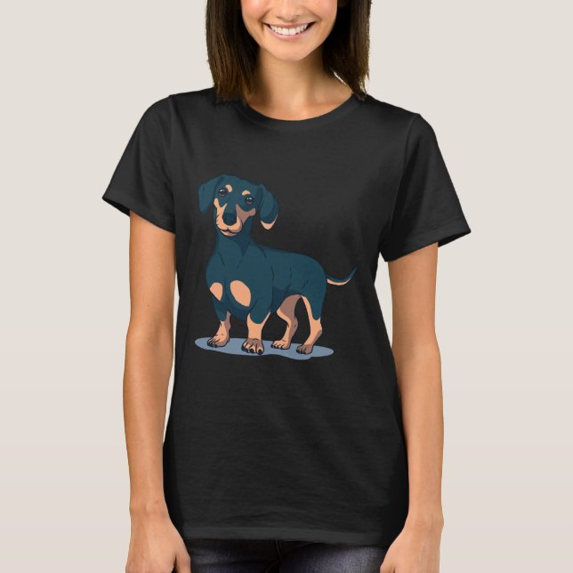 Dachshund T Shirt (Framsida)