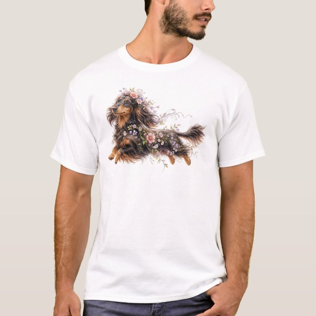 Dachshund T Shirt (Framsida)