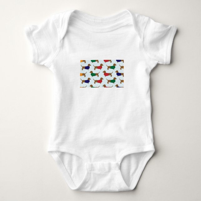 dachshund-tapet t shirt (Framsida)
