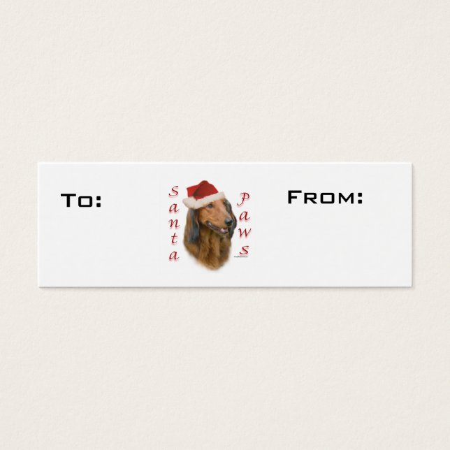 Dachshund Tassar Gift Märkres Litet Visitkort (Framsidan)