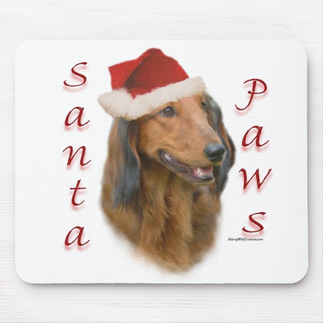 Dachshund Tassar - Långhårig Musmatta (Framsidan)
