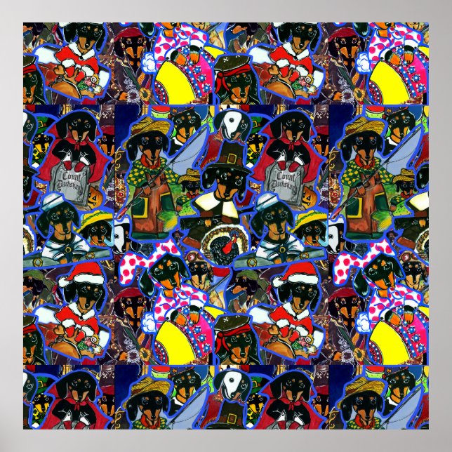 Dachshund Tecknads Poster (Framsidan)