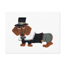 Dachshund Thanksgiving Pilgrim