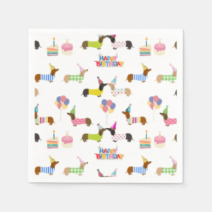Dachshund ThBäste Birthday Napkins Pappersservett