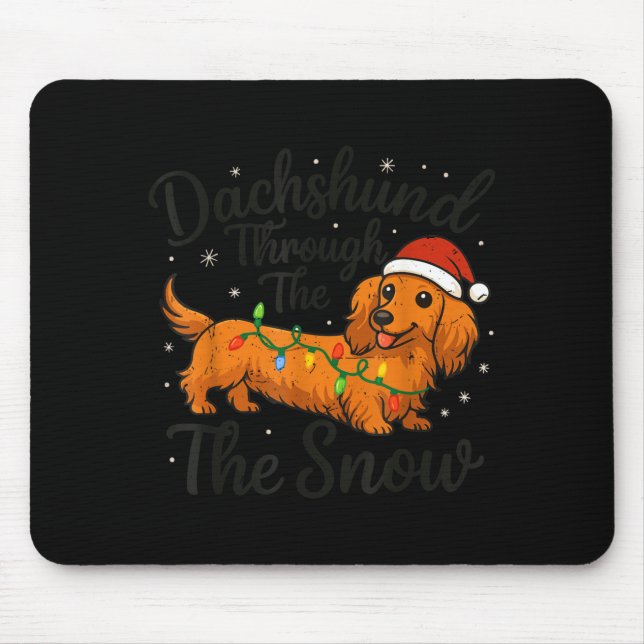 Dachshund Through The Snow Christmas Pajama Toddle Musmatta (Framsidan)