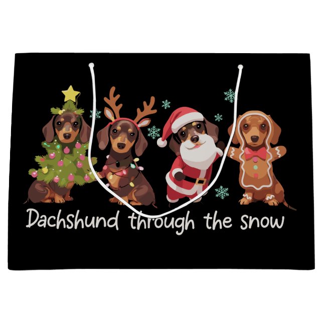 Dachshund Through The Snow Funny Christmas Dogs (Framsidan)