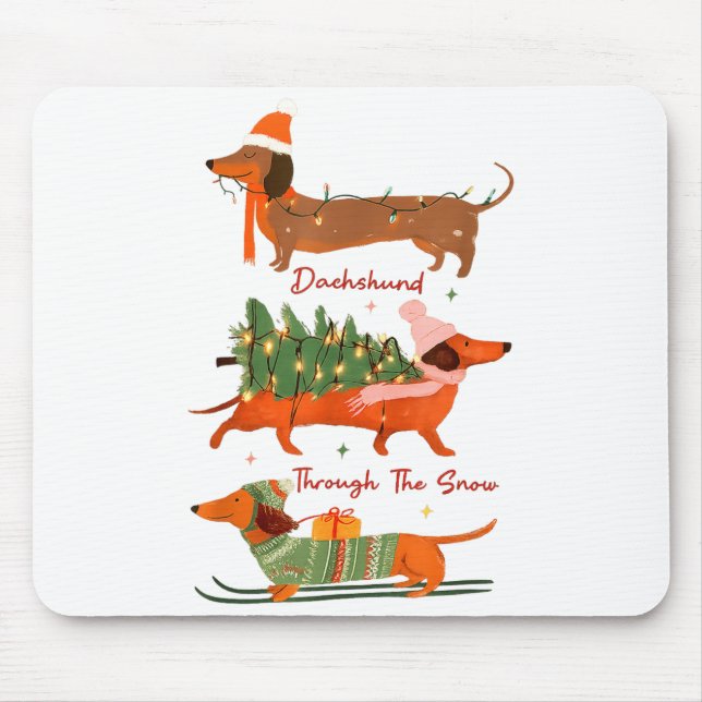 Dachshund Through The Snow Merry Christmas Dachshu Musmatta (Framsidan)