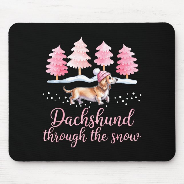 Dachshund Through The Snow Wiener Dog Christmas  Musmatta (Framsidan)