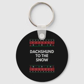 Dachshund till Hund älskare Pet vid jul i Snö Nyckelring