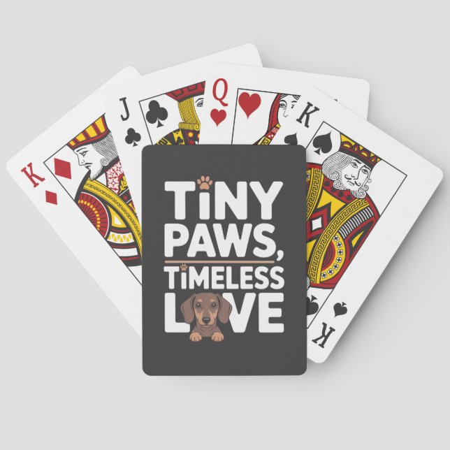 Dachshund Tiny Paws, Timeless Love Casinokort (Baksidan)