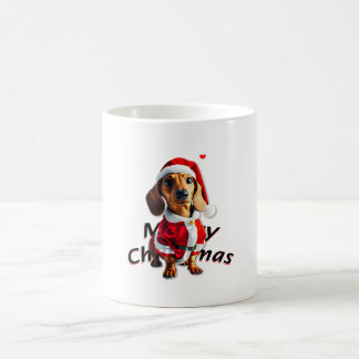 Dachshund Tomhat Tomtomkläder Santa cosplay do Kaffemugg