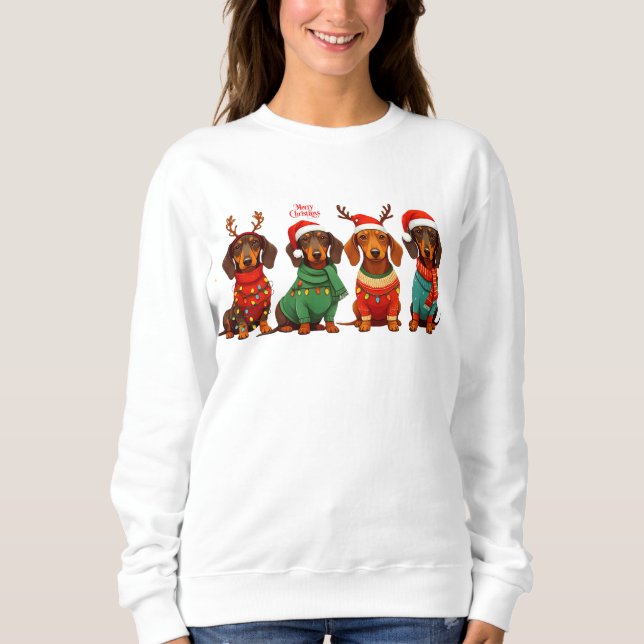 Dachshund Tomte T Shirt (Framsida)