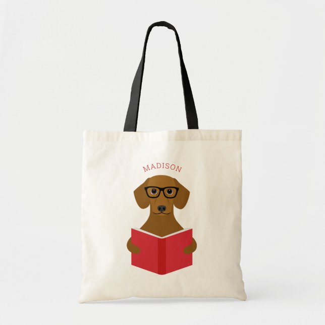 Dachshund Tote bags Tygkasse (Framsidan)