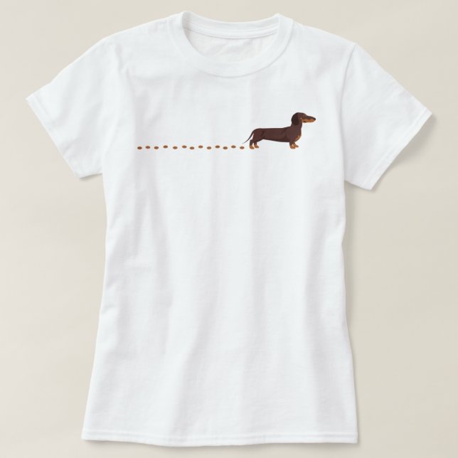 Dachshund Traces Dachshund Top T-Shirt (Design framsida)