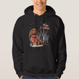 Dachshund Träd God jul Dachshund Julafton för Hoodie