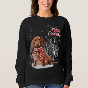 Dachshund Träd God jul Dachshund Julafton för T Shirt