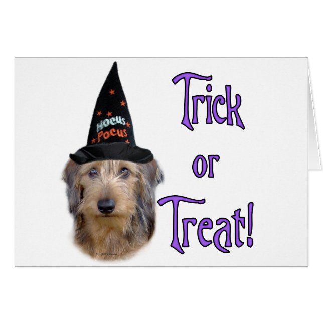 Dachshund (tråd) hälsningskort (Framsidan Horizontal)