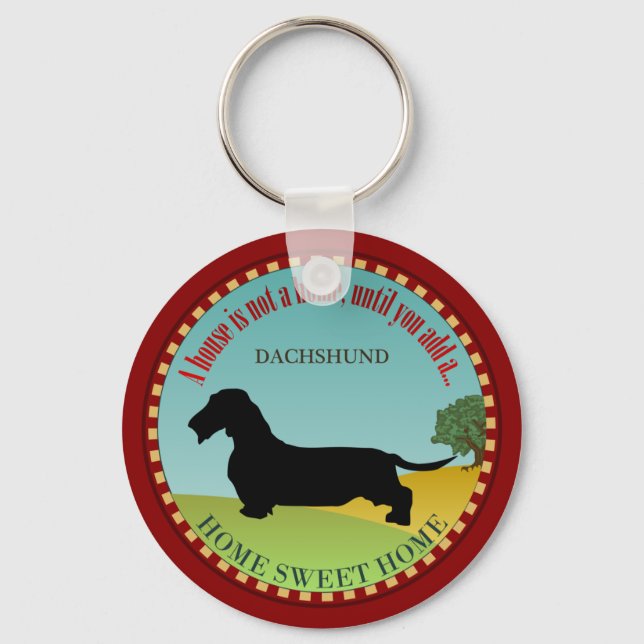 Dachshund [trådstyrd] nyckelring (Framsida)