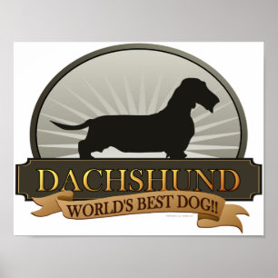 Dachshund [trådstyrd] poster