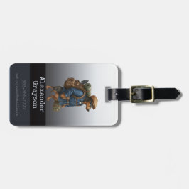 Dachshund Trail Blazer Hiker Personalized  Luggage Bagagebricka