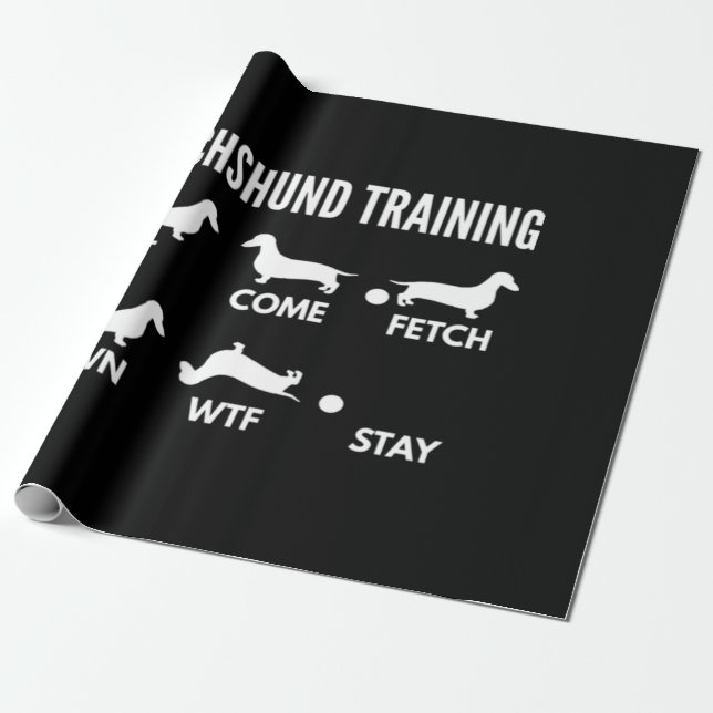 Dachshund Training Dachshund Dog Presentpapper (Utrullad)