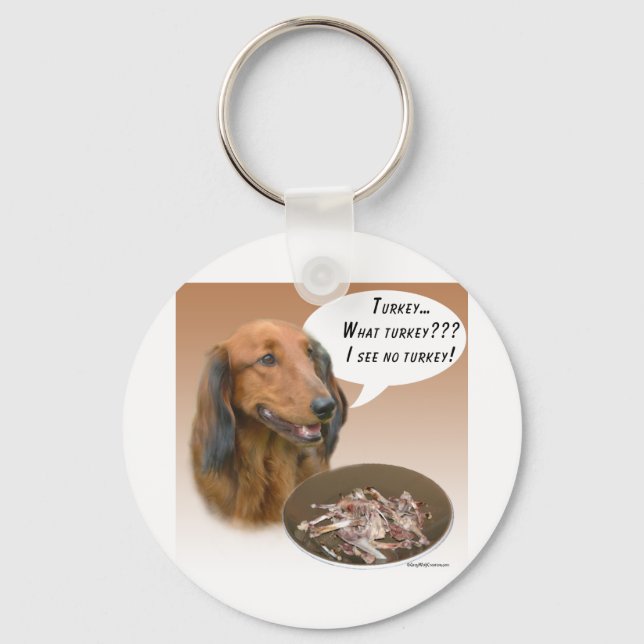 Dachshund Turkiet Nyckelring (Framsida)