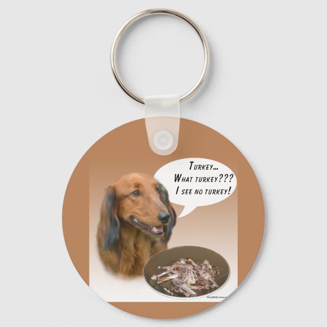Dachshund Turkiet Nyckelring (Framsida)