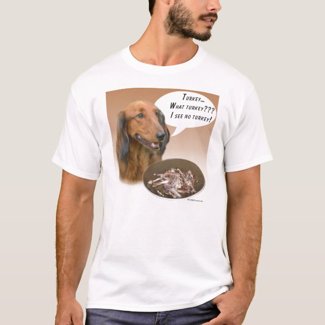 Dachshund Turkiet T Shirt (Framsida)